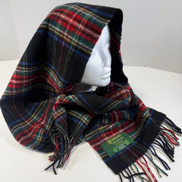 L.L. Bean Accessories - Vintage L.L. Bean John Hanly co. Scarf‎ Tartan Plaid Ireland Made 100% Lambswool